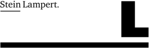 Das Bild zeigt das Logo "Stein Lampert." mit einem unterstrichenen Text und einem großen schwarzen "L" in der rechten unteren Ecke. Das Bild zeigt das Logo "Stein Lampert." mit einem unterstrichenen Text und einem großen schwarzen "L" in der rechten unteren Ecke.